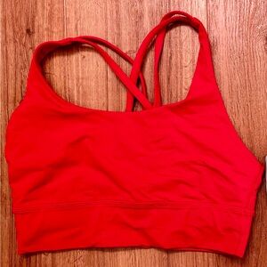 Lululemon energy bra longline, dark red, size 6